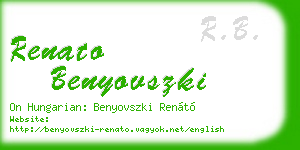 renato benyovszki business card